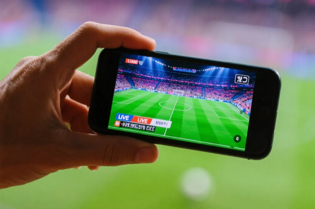 球迷在手机上流畅观看九游体育足球直播